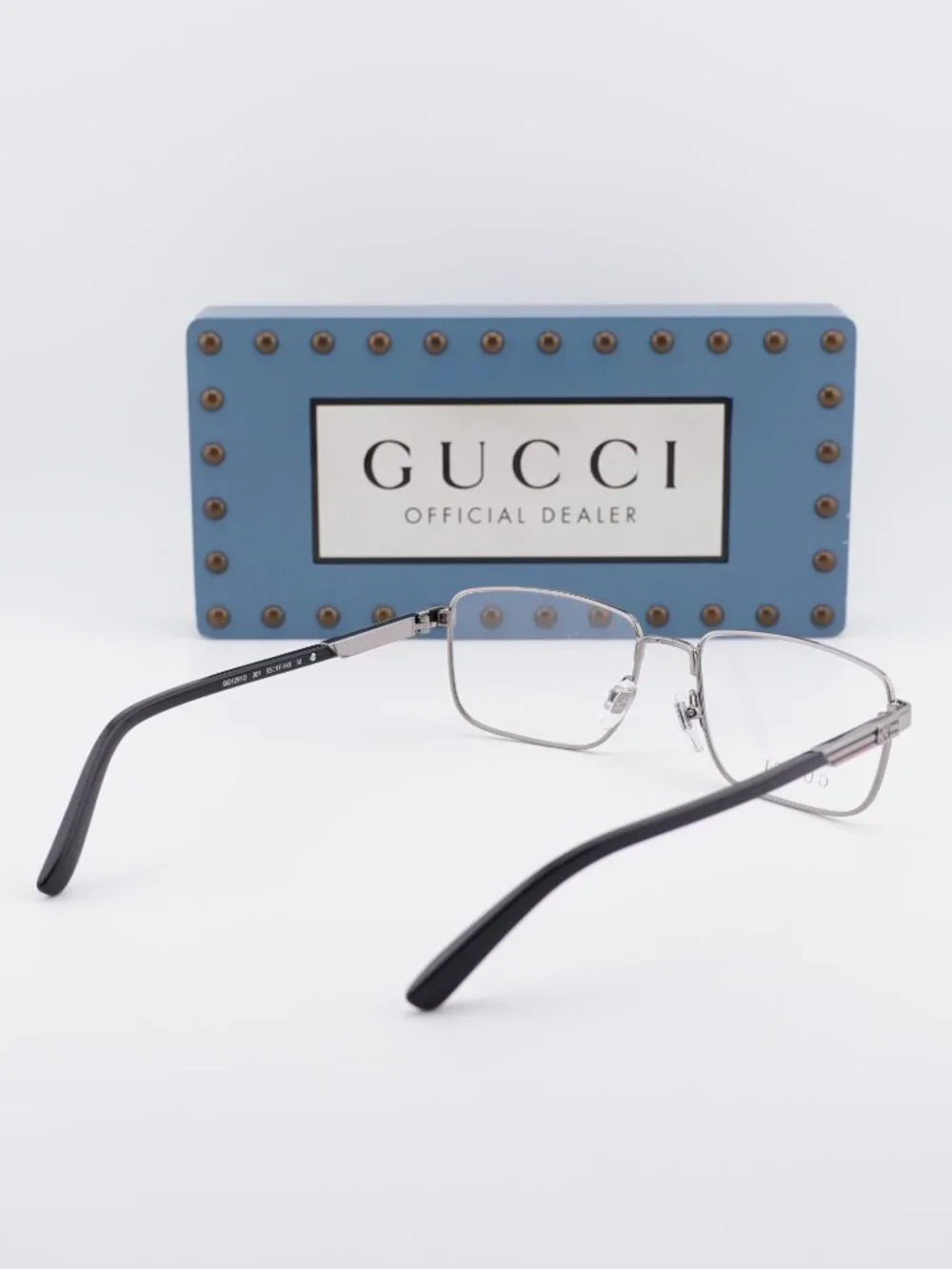 Gucci GG1291O 001 Rectangle Eyeglasses - Ruthenium 55mm